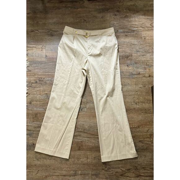 LAUREN by Ralph Lauren khaki women’s size 14 slightly flared  pant - Picture 2 of 4